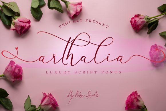 Arthalia: A Dazzling Script Font for Handmade Labels & Printables
