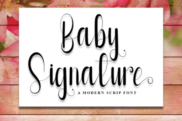 Baby Signature Font for Elegant Design