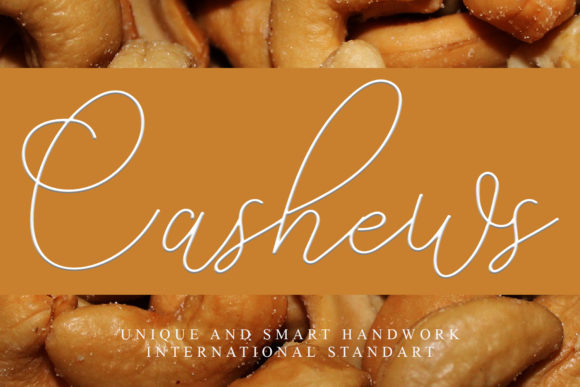 Cashews: A Refined Handwritten Font for Editorial Warmth